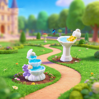 Fontaine miniature en résine en promotion, figurines pour jardin féerique, ornement de micro-paysage, décoration de bureau à domicile, accessoires de bricolage