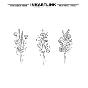Adesivo per <span class=keywords><strong>Tatuaggio</strong></span> Floreale Personalizzato a Forma di Zampa, Impermeabile, Lunga Durata 15 Giorni, Semi-permanente, per Polso e Braccio Femminile - Product Image 3