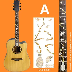 Adesivos decorativos para guitarra, acessórios decorativos requintados para violão