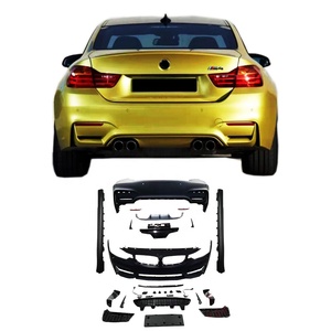 Kit carrosserie pour BMW Série 4 F32, nouveau kit de mise à niveau M4 en plastique PP avec pare-chocs avant/arrière et jupes latérales, installation par visserie - Product Image 3