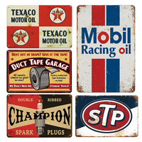Letrero Metálico Clásico para Garaje con Diseño de Cinta Adhesiva, Letrero Decorativo Nostálgico de Champion Spark Plugs para Garaje, Bar, Cuarto de Hombre, Amantes de los Autos, Decoración del Hogar