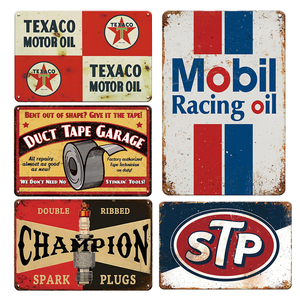 Plaque Métallique Classique pour Garage, Motif Ruban Adhésif, Décoration Murale Nostalgique Champion Bougies d'Allumage pour Garage, Bar, Cave des Hommes, Amateurs de Voitures, Décoration Intérieure - Product Image 4