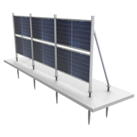 Structure de montage au sol pour ferme solaire verticale en promotion avec clôture pour modules photovoltaïques encadrés – Systèmes de support solaire emblématiques