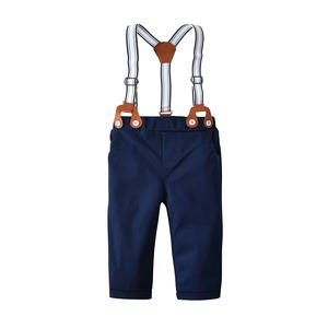Shopping en ligne : Pantalon à bretelles décontracté en coton biologique bleu foncé pour garçon, idéal pour l'extérieur, provenant d'un fournisseur chinois - Product Image 1