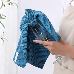 Paños de Cocina de Microfibra Jacquard Antibacterianos, Sin Pelusas, Sin Rayas, de Secado Rápido, Color Azul - Product Image 3