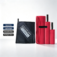 Serviette de voyage en microfibre à séchage rapide, écologique, douce, légère et absorbante - Compacte pour la plage, le yoga, la natation, lavable en machine