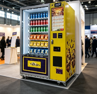 Distributeur automatique de snacks en métal sans personnel 24h/24 pour centre commercial, avec refroidissement par compresseur SDK, capacité de 300 à 600 pièces