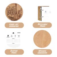 8,5x11 4x6 tarjeta cuero madera personalizado familia libro de cocina en blanco libro de cocina 3 anillos Carpeta de recetas con fundas de plástico