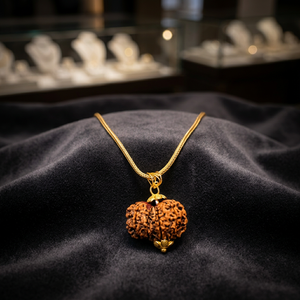 Pendentif Rudraksha en argent sterling 925 |   Chaîne de perles spirituelle artisanale |   Cadeau de méditation pour elle pour une fête de mariage - Product Image 5