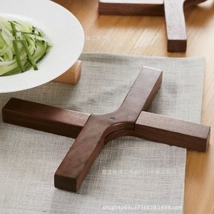 Sous-plat pliable en bois massif en forme de X pour la cuisine, design moderne, origine Shandong - Product Image 4