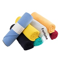 Serviette de yoga chaude, serviette de yoga antidérapante avec points de maintien en silicone, microfibre absorbante pour l'exercice, le fitness, le Pilates