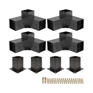 Tự làm đồ gỗ pergola Kit 3-cách góc bên phải khung góc bài cơ sở dầm gỗ Patio pergolas log cabin cho Patio - Product Image 6