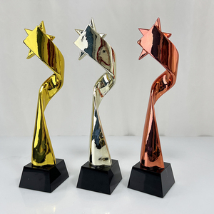 MH-NJ00742 Trofeo a <span class=keywords><strong>Stella</strong></span> in Resina Oro Argento Rame, Regali Souvenir, Trofeo in Cristallo Personalizzato, Premi Creativi Incisi - Product Image 4