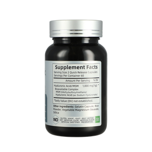 Compléments d'acide hyaluronique de haute qualité avec MSM 1000 mg favorisant le soutien articulaire pour la santé des adultes – Capsules d'acide hyaluronique - Product Image 2