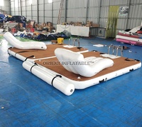 Plate forme gonflable gonflable 3x2m, plate-forme de natation gonflable, accessoire d'océan