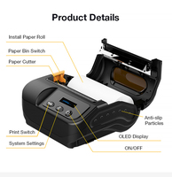 QS-8003 imprimante d'étiquettes de reçus sans fil Blue Tooth Portable 3 pouces Mini imprimante portable thermique SDK gratuit ESC/POS Stock d'impression
