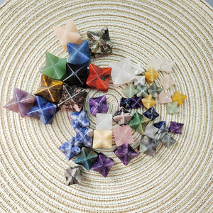 Estrella Merkaba de cristal, <span class=keywords><strong>jaspe</strong></span> rojo de 8 puntos, tres tamaños, para regalo - Product Image 2