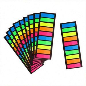 200 Sheet Self-Adhesive PET Material Page Markers Colored Tabs with Arrow Index for Books Notebooks <b>Sticky</b> Flags 1 Pcs Pack - Product Image 1