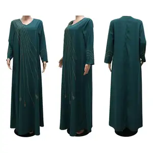 New kebaya muslim dress islamic clothing women ayesha abaya met strass