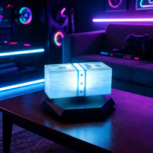 Lámpara LED Magnética Flotante con Control Táctil, Luz Nocturna con Billetes Flotantes, Regalo para Hombres, Decoración para el Hogar, Hotel o Escritorio - Product Image 2