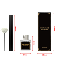 Bouteille de diffuseur de roseaux 50 ml, diffuseur de roseaux en gros, emballage personnalisé, diffuseur d'huiles essentielles