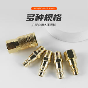 Juego de Acoplamiento Rápido Estilo Americano 1/4 NPT de Hierro con Recubrimiento de Cobre, Juego de Cinco Piezas en Embalaje de Cartón para Acoplamientos de Eje - Product Image 3