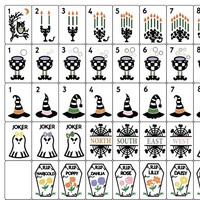 160 Pièces de Tuiles de Mahjong Américaines Personnalisées en Acrylique – Idéal pour Soirées Festives à Domicile, Cadeau de Fête, Tuiles de Mahjong pour Halloween