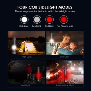 Lampe torche LED rechargeable 5000mAh, lumière d'urgence portable pour l'extérieur avec cordon de charge USB - Product Image 5