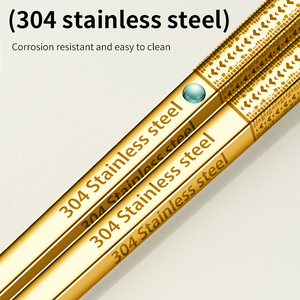 Juego de palillos de acero inoxidable 304 personalizado para <span class=keywords><strong>restaurante</strong></span> de bodas <span class=keywords><strong>chino</strong></span> de metal personalizado - Product Image 3