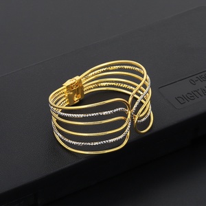 Brazalete de Lujo Jxx para Mujer, Chapado en Oro de 24k, con Cuentas de Doble Color, Brazalete Abierto, Accesorios de Moda para Boda - Product Image 2
