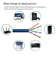 Cable de Red Local (LAN) DENIXI para Interiores, Cat6, Cat5E, Cat6A, 305M, 25AWG, 24AWG, 250 MHz, Velocidad de Banda Ancha de 1000 Mbps