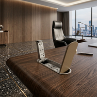 Bureau de direction traditionnel en bois massif, bureau de direction durable et écologique personnalisé pour les bureaux de cadres et de dirigeants