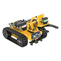 Yahboom BBC Microbit V2 Lastbit, Coche Robótico con Brazo Robótico de 3 Grados de Libertad, Compatible con MakeCode, Programación Gráfica y MicroPython