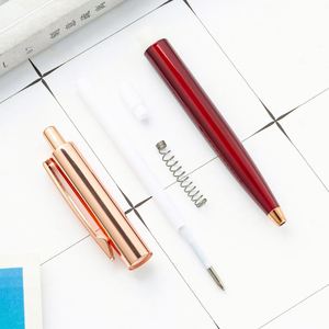 Stylo bille de luxe en métal or rose de haute qualité, personnalisable avec logo, cadeau d'affaires, stylo à bille à clic - Product Image 4