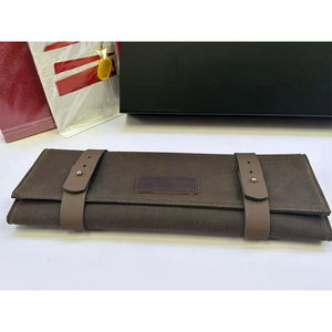 Factory Direct Luxury Watch Vintage Brown Watch Pouch Custom Logo High Quality Watch Travel Portable Watch <b>Box</b> Organizer - Product Image 3