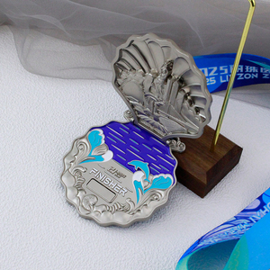 Medallas Conmemorativas de Maratón Costero Personalizadas, Medallas de Metal Fundido a Presión para Corredores de Línea de Meta en Rutas Costeras, Venta al por Mayor, Aniversario, Carreras Urbanas - Product Image 2