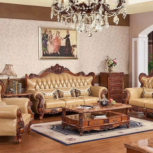 وحدات تشيسترفيلد أوروبية عتيقة من الجلد العتيق الفاخر لأثاث غرفة المعيشة الفاخرة للفنادق والفيلات - Product Image 2