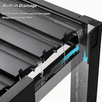 Supports de pergola en gros 6x6, supports d'angle de pergola revêtus de poudre, support pour kit de pergola à toit à lames.