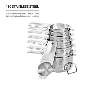 Juego de 15 <span class=keywords><strong>tazas</strong></span> medidoras de acero inoxidable y cucharas, herramientas de medición de cucharadita para cocinar y hornear - Product Image 2