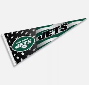 Custom High Quality New York Jets Nation USA Americana Stars and Stripes Pennant Banner Flag