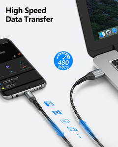 สายชาร์จ USB แบบถักไนลอน SUNGUY จาก DE Warehouse เป็นมิตรกับสิ่งแวดล้อม รองรับการชาร์จเร็ว 18W สำหรับโทรศัพท์และแล็ปท็อป - Product Image 3