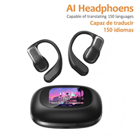 Écouteurs Bluetooth avec traduction IA et écran d'affichage, écouteurs sportifs, traducteur en temps réel pour les voyages