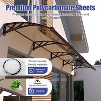 Auvent de fenêtre de luxe en métal transparent DIY, protection contre la pluie pour portes et fenêtres – Meilleur prix