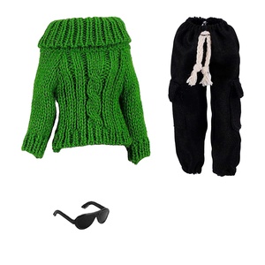 Weihnachten Neu Europa und Amerika 30CM Puppe 6 Minuten 11 Zoll Anziehpuppe Mode-Pullover Hochkragen Woll-Hoodie Babykleidung Spielzeug - Product Image 1