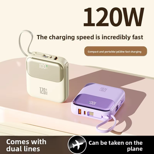 Nuovo Power Bank Portatile da 22.5W con Cavo Integrato, Ricarica Rapida Sicura, Alta Capacità, Batteria Semi-Solid-State Mini, Display LED in PVC - Product Image 3