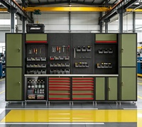 Solution de rangement de garage personnalisée, adaptée aux ateliers de maintenance de garage, armoire à outils modulaire en acier robuste