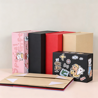 Scatola Regalo Pieghevole Magnetica a Forma di Libro con Logo Personalizzato in Rilievo, Scatola Rigida per Imballaggio di Scarpe e Giocattoli per Bambini