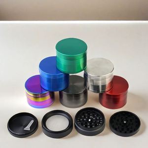 Superior Metal Zinc Alloy 50mm 4 Layers Herb Grinder Factory Custom <b>Smoking</b> Herb Grinder for Sale - Product Image 1