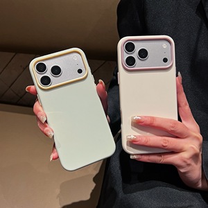 เคสโทรศัพท์สีหวานครีมมาการองแบบตัดสี สำหรับ iPhone 18 17 16 15 14 13 12 11 Pro Max ป้องกันแรงกระแทก ผลิตจาก TPU นิ่ม - Product Image 6