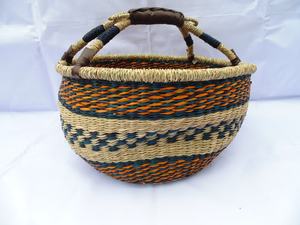 Panier de rangement rectangulaire moderne multifonction en jonc de mer Bolga, tissé à la main, naturel, de haute qualité, coloré et économique - Product Image 5